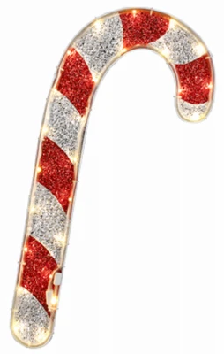 18-Inch LED Candy Cane Tape Light Christmas Window Decoration