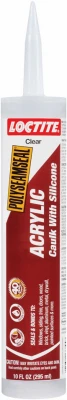 Polyseamseal Acrylic Caulk with Silicone, Clear, 10 oz.