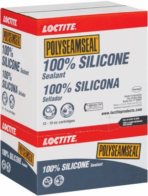 Polyseamseal Kitchen and Bath Sealant, 100 Percent Silicone, White, 10 Ounce Tube