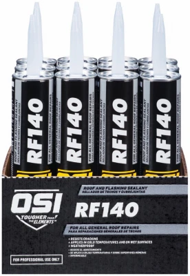 RF140 Roof and Flashing Sealant, Black, 10 Ounce Tube