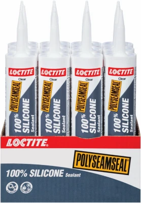 Polyseamseal Kitchen and Bath Sealant, 100 Percent Silicone, Clear, 10 Ounce Tube