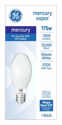 Outdoor Multi Vapor Metal Halide Light Bulb, Mogul Base, 175 Watt