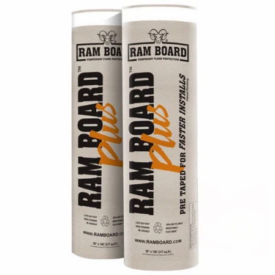 38-inch X 100-foot Heavy-duty Floor Protector Roll With Pre-taped Installation