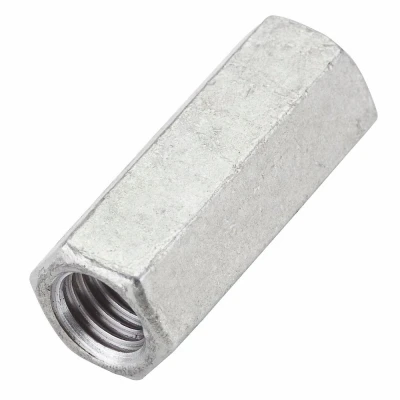 Threaded Rod Coupler, Galvanized, 1/2 In. -13