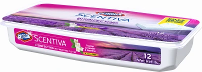 Scentiva Wet Cloth Mop Refills, Lavender & Jasmine Scent, 12 Ct., Model 32026