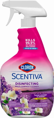 Scentiva Multi Surface Bathroom Cleaner, Tuscan Lavender & Jasmine Scent, 32 oz. Trigger Spray