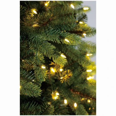 Smart Artificial Pre-Lit Christmas Tree with 500 LED Lights, Wi-Fi Enabled, 7.5 Feet Tall