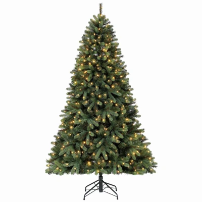Smart Artificial Pre-Lit Christmas Tree with 500 LED Lights, Wi-Fi Enabled, 7.5 Feet Tall