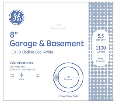 GE 22-Watt Cool White Circline Tube Fluorescent Light Bulb