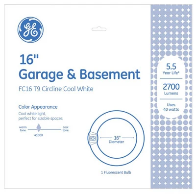 Cool White Circline Tube Fluorescent Light Bulb, 40 Watt