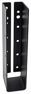 Outdoor Accents Joist Hanger, ZMAX Coating, Galvanized Light Steel, Black, 2 x 10 In.