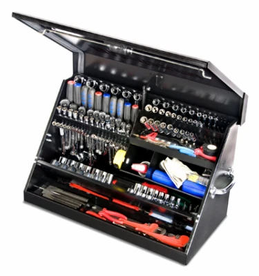 Portable Triangle Tool Box, Black Steel, 30 x 15 In.