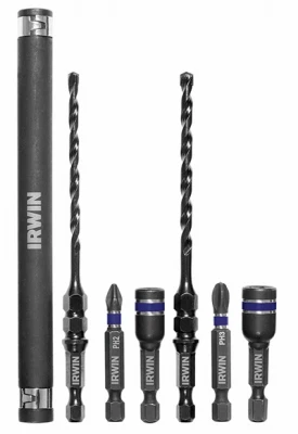 7-Piece Tapcon Installation Drill and Drive Bit Set for Concrete and Masonry