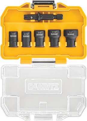 Impact Ready Nut Driver Bit Set, Cleanable, 5-Pk.