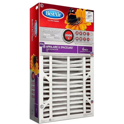 16x27x6 In. SpaceGard Pleated Air Filter, MERV 11, Electrostatically Charged, 1 Year