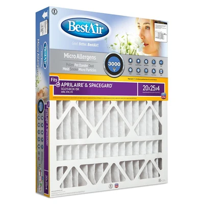 20x25 x 4 In. SpaceGard Pleated Air Filter, MERV 13, Electrostatically Charged, 1 Year