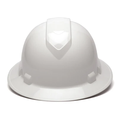 Ridgeline Full Brim Hard Hat in White Color for Head Protection