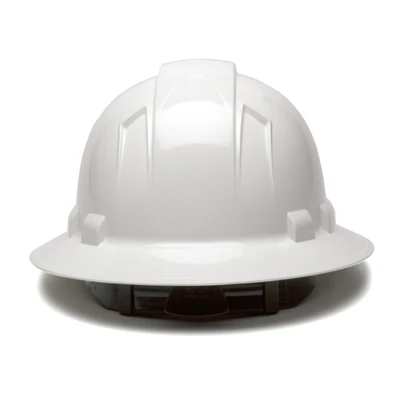 Ridgeline Full Brim Hard Hat in White Color for Head Protection
