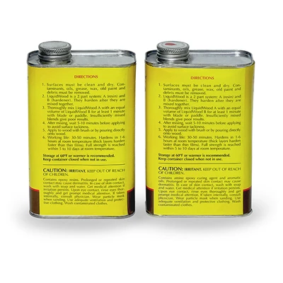 LiquidWood Epoxy Wood Hardener 64 Ounce Bottle for Wood Repair and Restoration