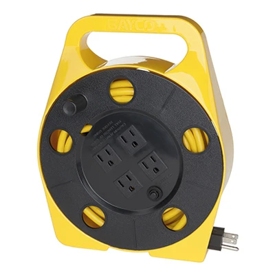 Sl-755 25-foot Cord Reel With 4 Outlets - Heavy Duty Extension Cord