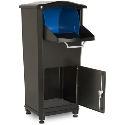 Elephantrunk Black Cast Aluminum Parcel Drop Box for Secure Package Delivery