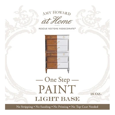 One Step Paint Chalky Vintage Finish Light Tint Base 16 Ounce