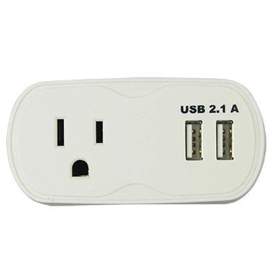 Outlet Surge Protection Tap, 1-Outlet, White