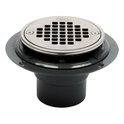 Round Ceramic Shower Stall Drain, 2 x 3 In.
