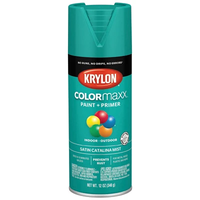 COLORmaxx Spray Paint, Catalina Mist, Satin, 12-oz.