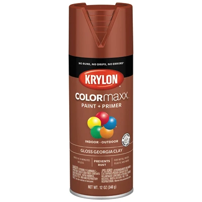 COLORmaxx Spray Paint, Georgia Clay, Gloss, 12-oz.