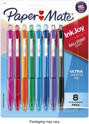 InkJoy Retractable Ballpoint Pens, Assorted Colors, 8-Ct.