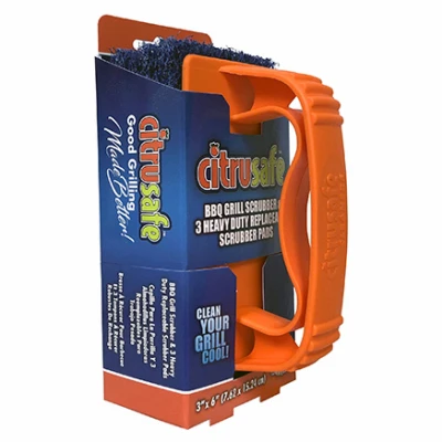 Heavy Duty Grill Scrubber, 3 Replacement Pads