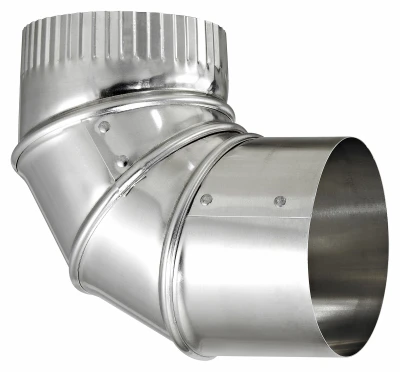 Adjustable HVAC Elbow, Aluminum, 4 In.