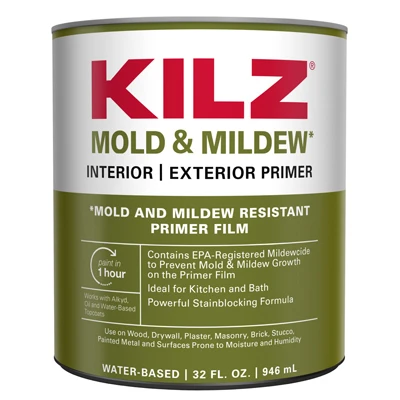 Mold & Mildew Primer Sealer & Stain Blocker, Interior & Exterior, 1-Qt.
