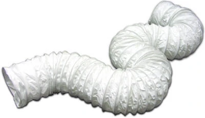 Flexible Hose, White, Vinyl, 4 In. x 50 Ft.