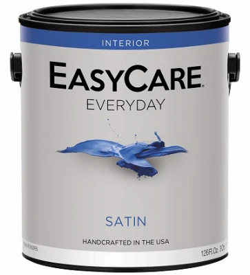 Everyday Interior Latex Paint, White Satin, 1 Gallon