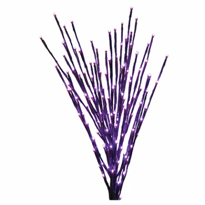 LED Lighted Branches, 140 Black, Purple Lights, 36 In.