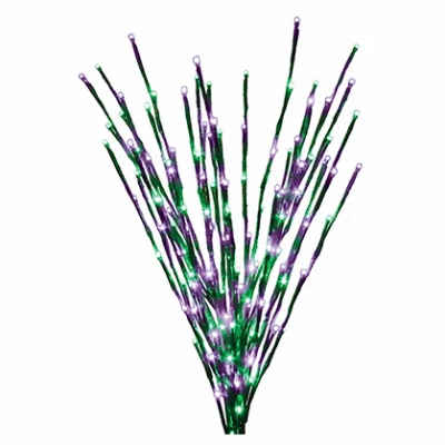 LED Lighted Branches, 140 Black, Purple & Green Lights, 36 In.