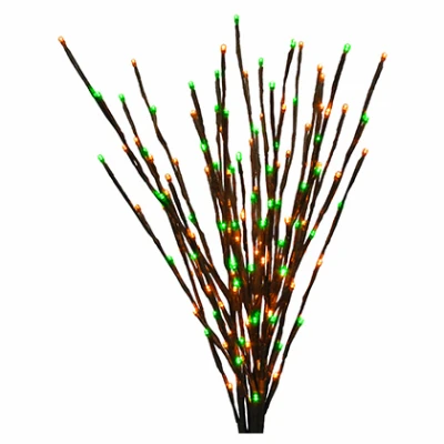 LED Lighted Branches, 140 Black, Orange Lights, 36 In.