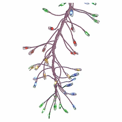 Micro Big Seed Cluster Led Light Set, Silver Wire, Multi Twinkle, 216 Lights