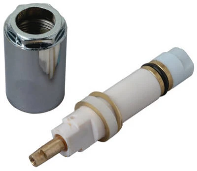 Mixet Faucet Cartridge, Single-Lever, Chrome Stem, 4.5 In.