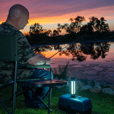 Rechargeable Kuadrant Lantern Flashlight with Phone Recharger, 2000 Lumens Brightness