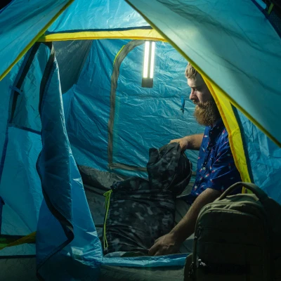 Rechargeable Kuadrant Lantern Flashlight with Phone Recharger, 2000 Lumens Brightness