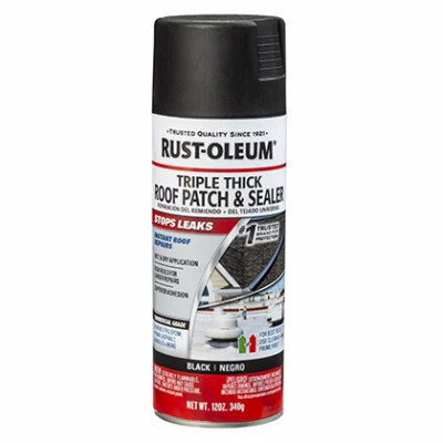 Triple Thick Roof Patch & Sealer, Spray, Black, 12-oz.