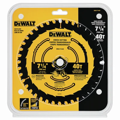 Circular Saw Blade, Tungsten Carbide, 40-Tooth x 7-1/4 In.