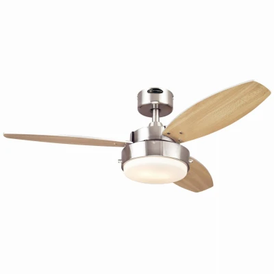 Alloy Ceiling Fan, Brushed Nickel, 42-In.