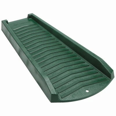 Splash Block, Extends Downspout, Vinyl, Green, 24 In.