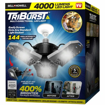 TriBurst Light, Multi-Directional LED Light, For Standard Light Socket, 4000 Lumens