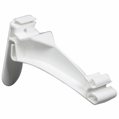 Gutter Hanger, K-Style, Hidden, Traditional, Vinyl, White, 5-In.