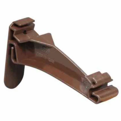Gutter Hanger, K-Style, Hidden, Traditional, Vinyl, Brown, 5-In.